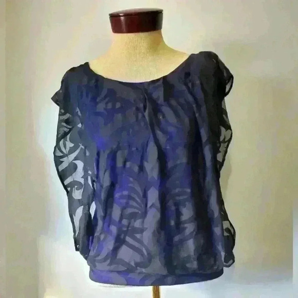 le chateau Tops - LE CHATEAU sheer top with purple tank . Size xs